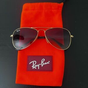 Kids RAY-BAN Raybans Jr. Gold Avitator Sunglasses